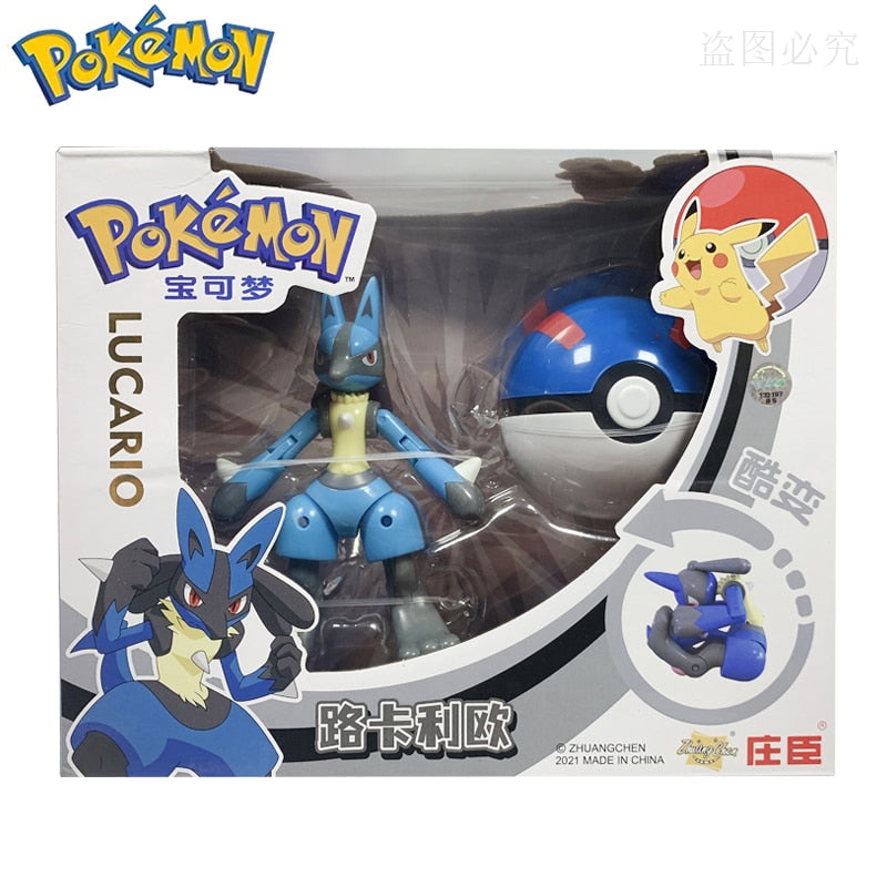 Poké Ball Catch & Battle Set: Pokémon Action Figures Pikachu Charizard Blastoise Venusaur Mewtwo Eevee Gyarados Collectible Toy Model Gift