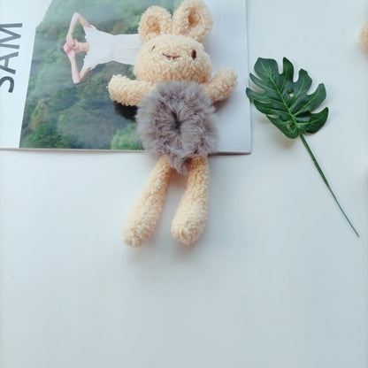 New Korean Cute Net Red Super Cute Girl Cartoon Doll Head Rope Female Hair Rope Three-dimensional Animal Hair Circle