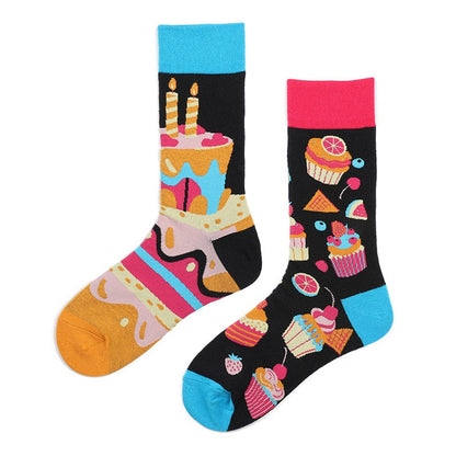 Mandarin duck asymmetric ab socks net red ins animal and plant in the tube cartoon fashion sports cotton socks