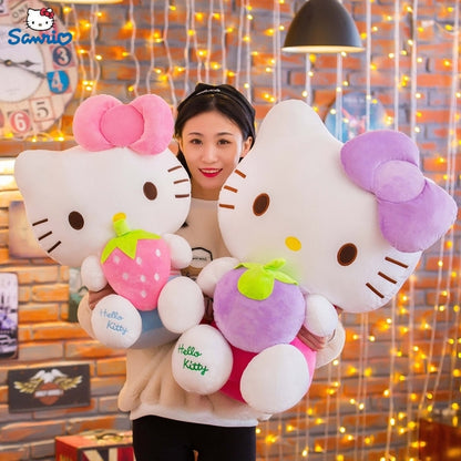 Stuffies Hello Kitty New Sanrio Kawaii Plush Toy Pillow Doll Stuffed Animal Plushies Home Decoration Peluche Children Girls Birthday Gift