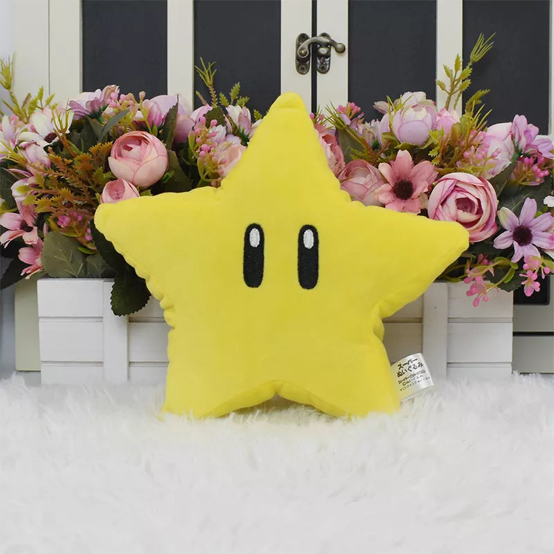 16 Styles Mario Bros Yellow Stars Boo Green Yoshi Plush Doll Toys Mario Star with Eyes Plush Peluche Soft Stuffed Toy Doll