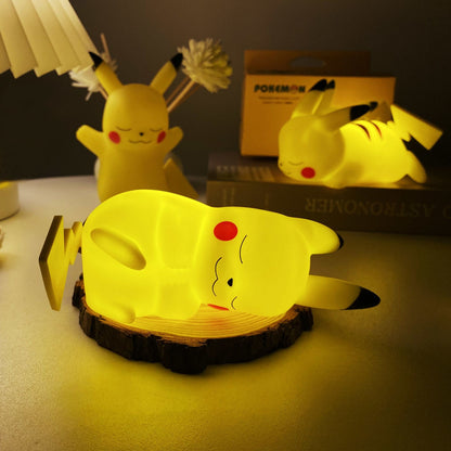 Pikachu Night Light Squirtle Charmander Pokémon: Cute Anime Bedroom LED Decorations