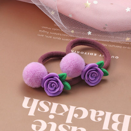 2Pcs New Cartoon Animals Hair bands Girls Nylon Elastic Rubber Band Hair Ring Headbands Cute Kids Headwear Hair accessories Gift