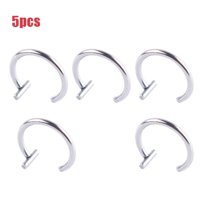 5Pcs Lip Nose Rings Neutral Punk Lip-shaped Ear Nose Clip Fake Diaphragm with Perforated Lip Hoop Body Jewelry Steel Ring