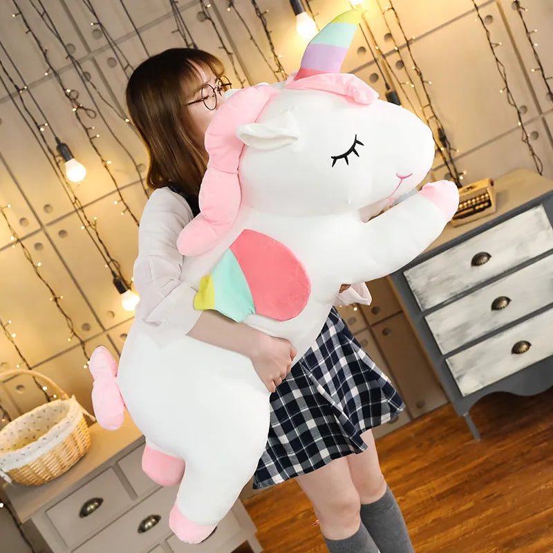 Giant Size Unicorn Plush Toy Soft Stuffed Cartoon Unicorn Dolls Animal Horse High Quality Gift for drop shiping