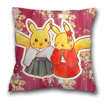 45x45cm Pokemon Cushion Cover Pikachu Meowth Poke Ball Charmander Kawaii Anime Pillowcase Anime Figure Decor Sofa Pillow Cover