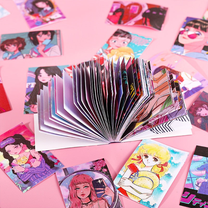 50sheets Cute Fashion girl Decorative Stickers Book Art Craft Scrapbooking Label Diary Japanese Stationery Album Journal Planner
