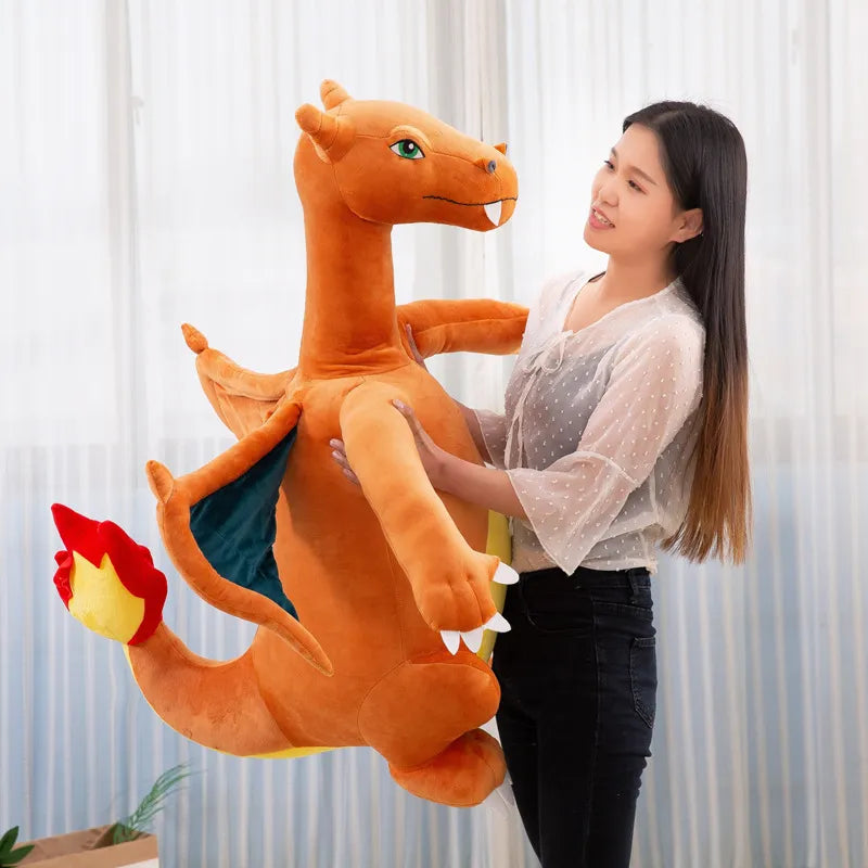 Big Size Pokemon Charizard Plush Dragonite Video Game Anime Figures Doll Stuffed Animals Toy Kawaii Room Decoration Toy Kids Christmas Gift