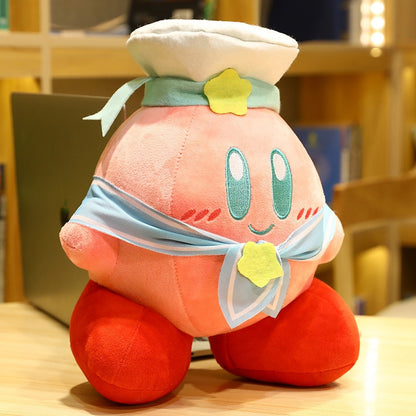 Star Kirby Plush Toys Pillow Cute Chef Love Strawberry Kirby Video Game Plush Doll Soft Stuffed Cartoon Sofa Cushion Birthday Gift for Kids