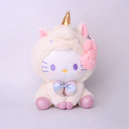 23cm Cartoon Stuffed Animals Kuromi My Melody Cinnamoroll Plush Toy Anime Kawaii Cute Soft Plushie Appease Girls Doll Toys Gifts