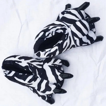 2023 Winter Warm Soft Indoor Floor Slippers Women Men Children Shoes Paw Funny Animal Christmas Monster Dinosaur Claw Plush Home