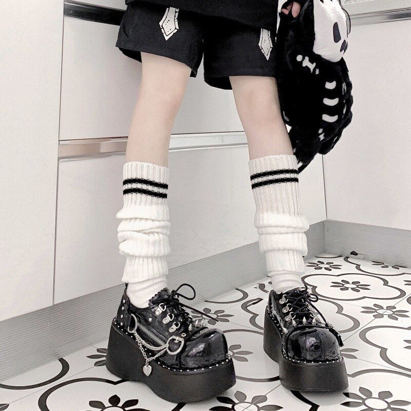40-70CM OVER KNEE Japanese JK uniform leg warmers Korean Lolita girls' ins LONG socks girls pile up socks Foot warming cover