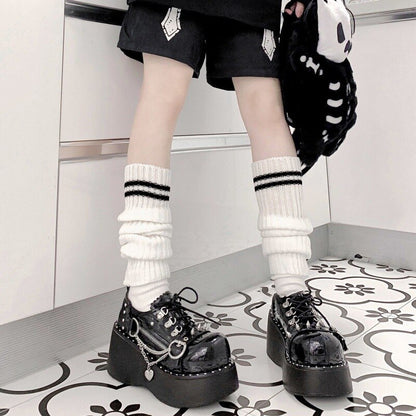 40-70CM OVER KNEE Japanese JK uniform leg warmers Korean Lolita girls' ins LONG socks girls pile up socks Foot warming cover