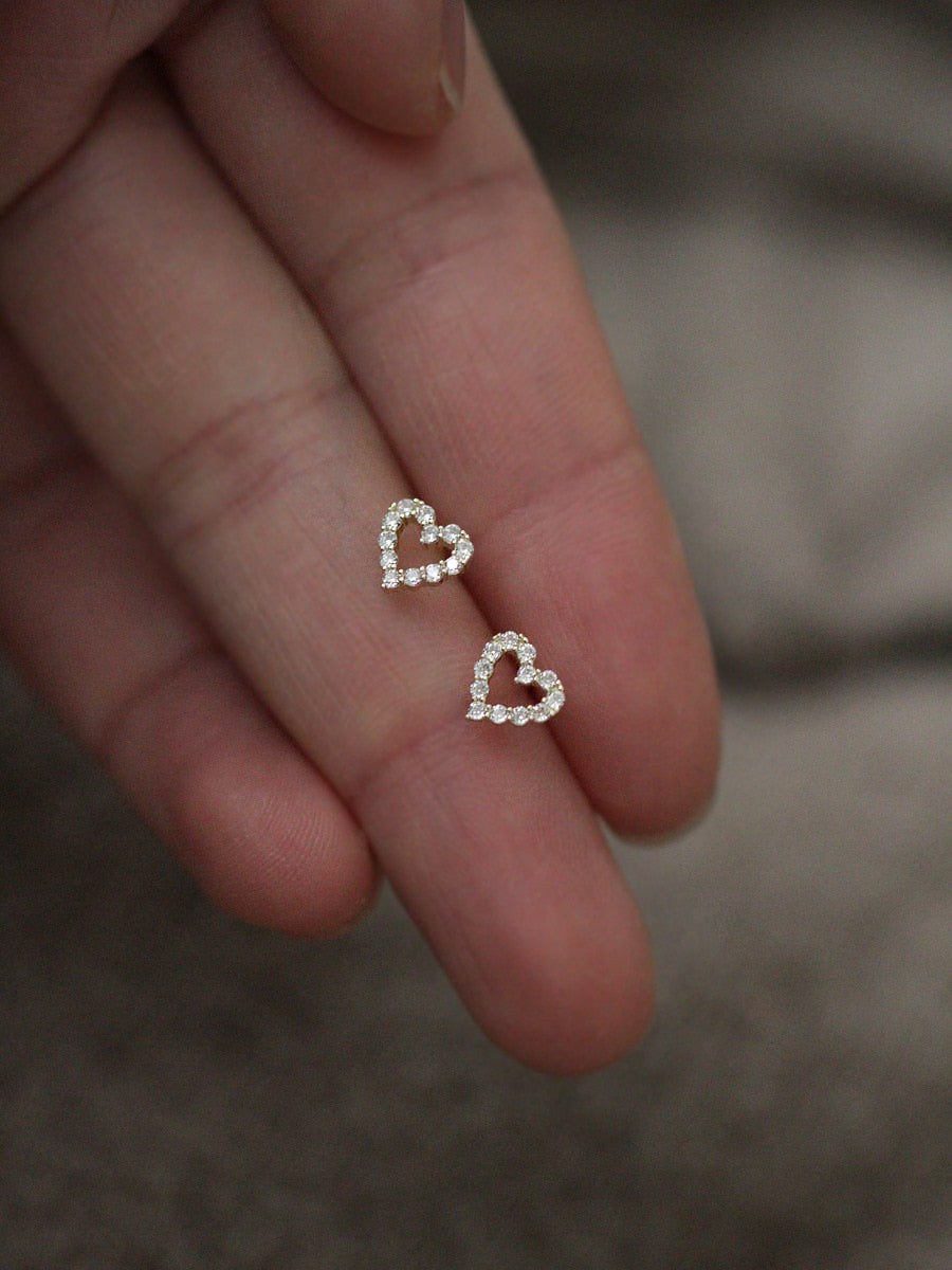 Simple Piercing Stud Earrings for Women Star Moon Zircon 925 Silver Needles Tragus Cartilage Asymmetry Pendiente Plata Jewelry
