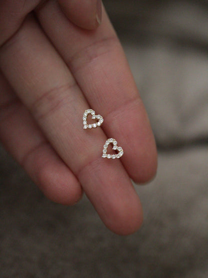 Simple Piercing Stud Earrings for Women Star Moon Zircon 925 Silver Needles Tragus Cartilage Asymmetry Pendiente Plata Jewelry