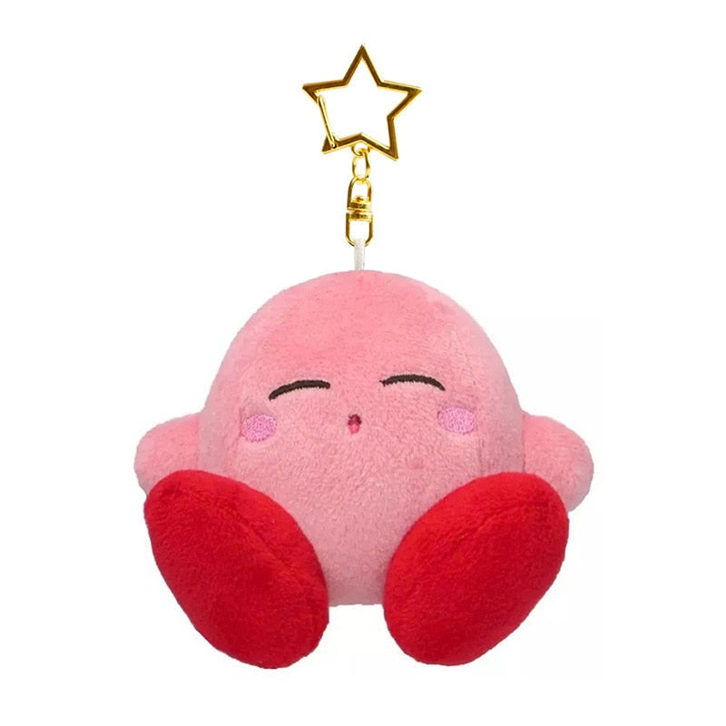 Star Kirby Plush Toys Video Game Cartoon Doll Pendant Kawaii Anime Soft Stuffed Keychain Birthday Gift  For Children Girls