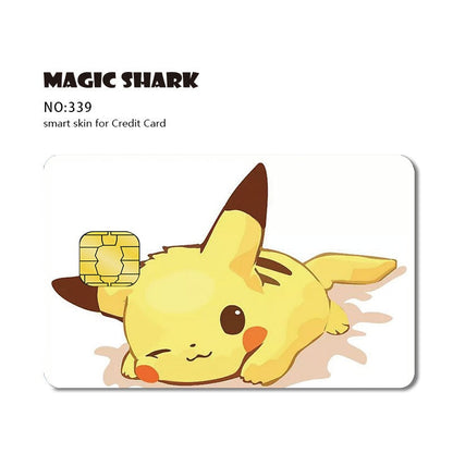 Pokemon Card Decals Credit Card Skin Stereo 2.5D HD Stickers Game Card Decal Card Film Skin Large Small Chip Waterproof Sticker