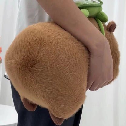 Cute Capybara Plush Toys With Backpack Sitting Lovely Cartoon Animals Stuffed Dolls Holiday Gift Home Decor Sofa Plush Pillows