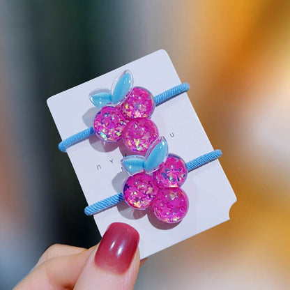 Children Sequins Floral Elastic Hair Bands Rubber Band Hair Tie Princess Kawaii Hair Rope Headwear Girls Kids Hair Accessories