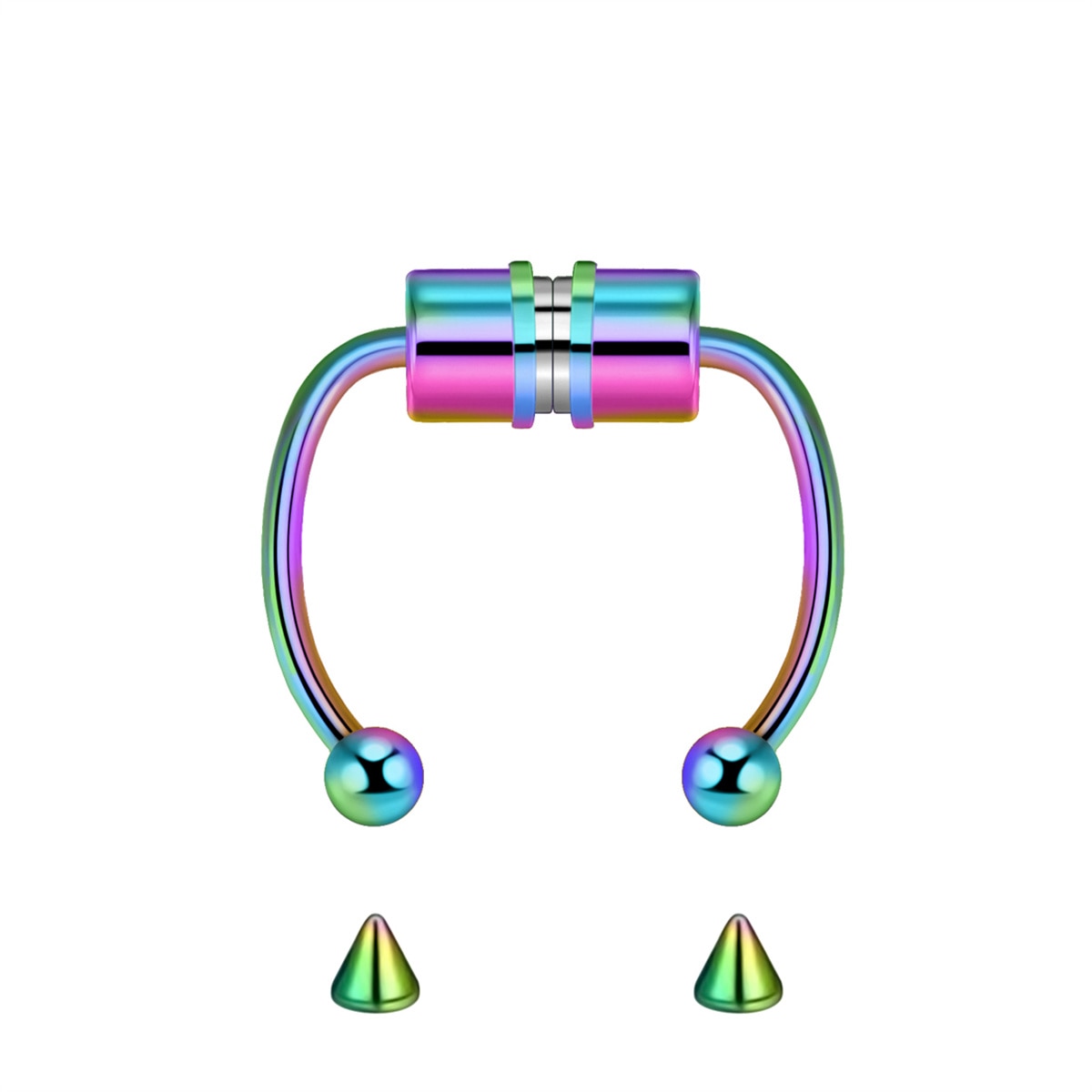 Stainless Steel Magnet Nose Ring Horseshoe Ring Nose Clip Non-pierced Nose Hoop Magnetic Nose Nail piercing nariz piercing