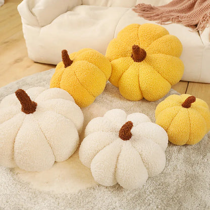 Kawaii Nordic Halloween Pumpkin Plush Toy Plushie Soft Plant Stuffed Doll Holidays Props Decorative Throw Pillow for Kids