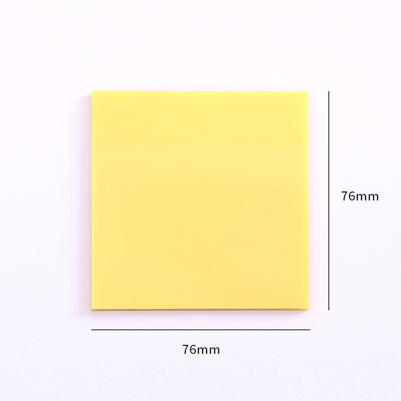 50 Sheets Creative Transparent PET Memo Pad Posted It Sticky Notes Planner Sticker Notepad School Supplies Students Stationery