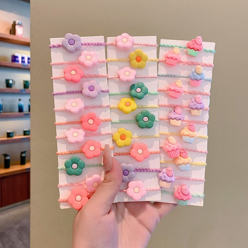 20/10Pcs Cute Rubber Bands for Children Will Not Harm Hair with Good Elasticity. Girl Baby Headbands and Curly Hair Accessories