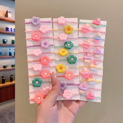 20/10Pcs Cute Rubber Bands for Children Will Not Harm Hair with Good Elasticity. Girl Baby Headbands and Curly Hair Accessories