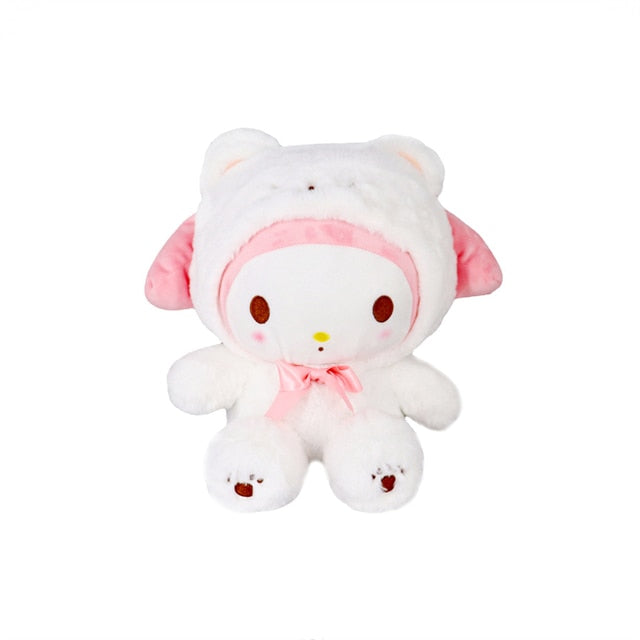 12cm Sanrio Cartoon Plush Toy Kawaii Kuromi Hello Kitty My Melody Cinnamoroll Plushies Soft Stuffed Animal Doll Pendant Toys Girl Kids Xmas Gift