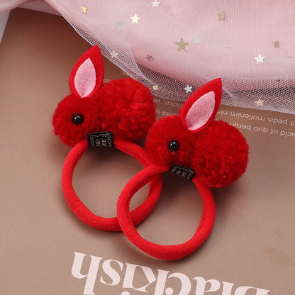 2Pcs New Cartoon Animals Hair bands Girls Nylon Elastic Rubber Band Hair Ring Headbands Cute Kids Headwear Hair accessories Gift