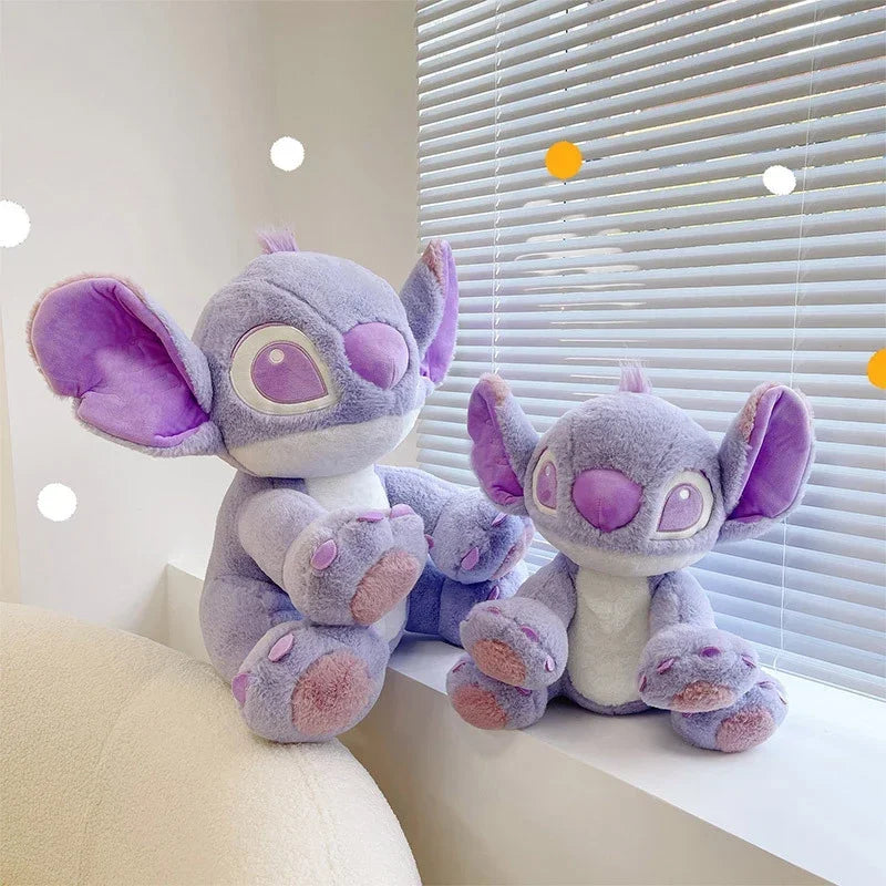 Kawaii Disney Lilo and Stitch Purple Plush Plushie Valentine Cute Soft Pixar Stich Dolls Stuffed Angel Toys for Children Gift