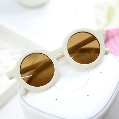 New Fashion Children's Sunglasses Infant's Retro Solid Color Ultraviolet-proof Round Convenience Glasses Eyeglass For Kids