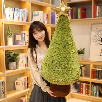 1Pc 29-65CM Christmas Tree Plush Toys Cute Evergreen Plush Pillow Dolls Wishing Trees Stuffed for Christmas Dress Up
