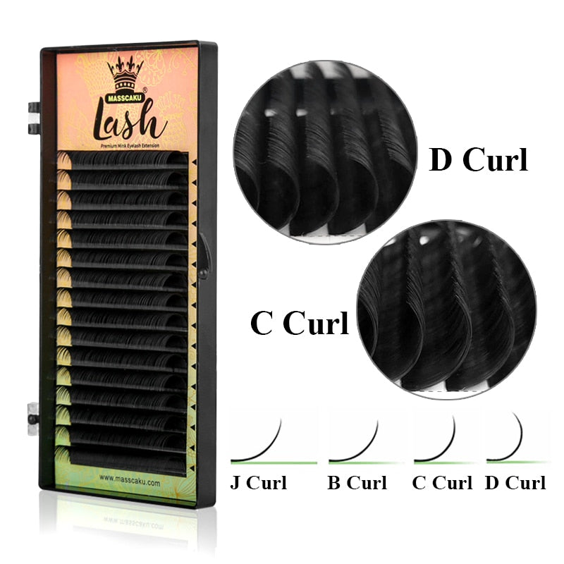 High Quality 16Rows 8-18mm Length Faux Mink Eyelashes Individual Eyelash Lashes Soft Eyelash Extension False Eyelash