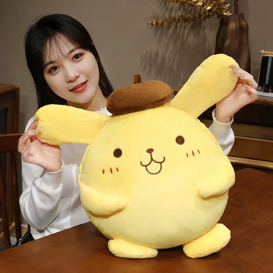 Sanrio New Hot Pompom Purin Doll Doll Pillow In One Cute Cartoon Pompompurin Doll Pillow Blanket Gift For Girlfriend Plush Dog