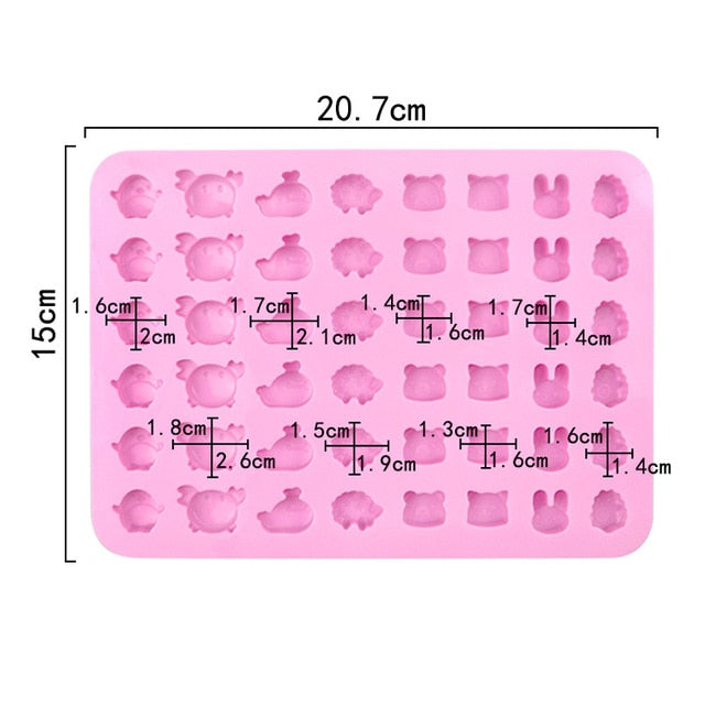 Gummy Bear Mold Silicone Chocolate Mold with Dropper DIY Dinosaur/Bear/Heart and Mini Donuts Valentine's Day Party Baking Mold