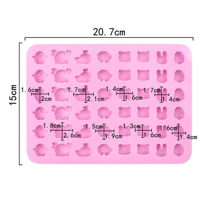 Gummy Bear Mold Silicone Chocolate Mold with Dropper DIY Dinosaur/Bear/Heart and Mini Donuts Valentine's Day Party Baking Mold
