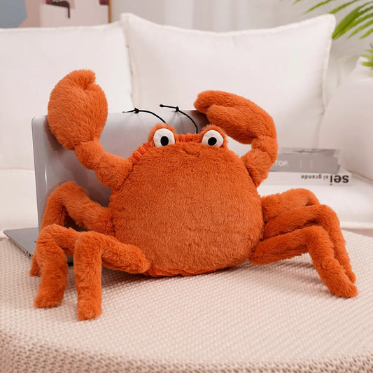 New 22/60cm Funny Doll Intresting Simulation Sea Anime Red Lobster Crab Stuffed Short Hair Plush Toy Birthday Gifts For Kids