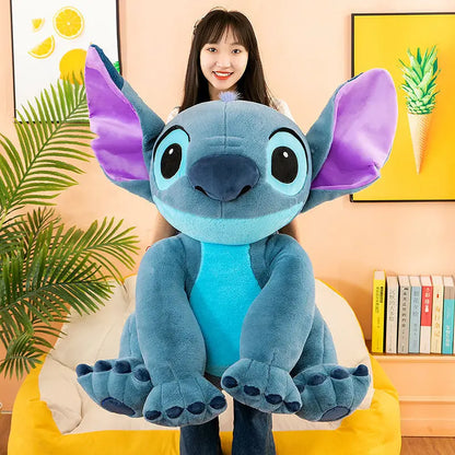 Disney Giant Size Lilo&Stitch Plush Stuffed Doll Cartoon Kawaii Animal Couple Sleeping Pillow Softmaterial Toy For Children Gift