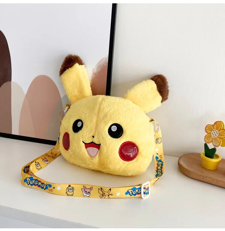 Pokemon Anime  20CM Toy Pikachu  Toy Shoulder Bag Cute Coin Purse Soft Messenger Bag Girls Gift