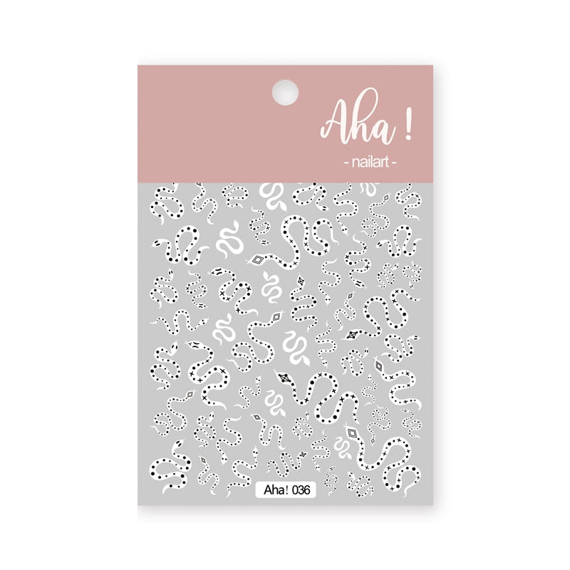 1Sheet Korean White Cloud Blue Nail Art Sticker 3D Star Moon Decal Pure Twilight Self-adhesive Manicure Slider Accessories RE#53