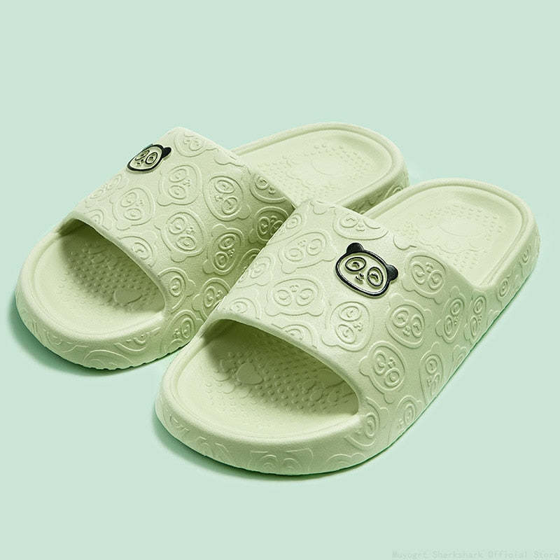 Cute Cat Print Women Slippers Home Indoor Slides Men Women Flat Slippers Cartoon Non-Slip Outdoor Beach Slides Shoes Shower