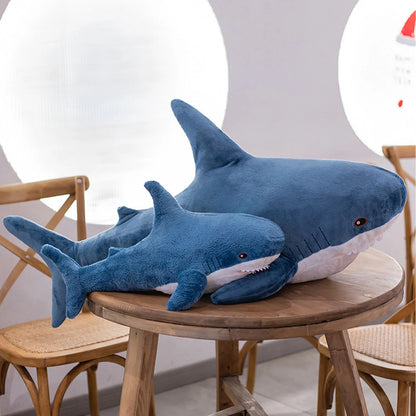 Giant Shark Plushy Toy Plush Soft Stuffed Animal Pillow Big Plushie Cute Blue Shark Doll for Birthday Gifts Doll Gift For Children