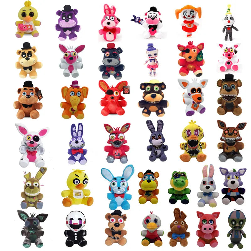 40 Style 18-20cm FNAF Plush Toys Five Night At Freddy Bear Bonnie Chica Baby Ballora Foxy Plush Stuffed Toys Doll Gifts