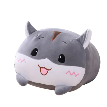 Hamster Plush Toy 20cm Cute Kawaii Gray Guinea Pig Stuffed Animal Plushies Soft Doll Pillow Buddy Sofa Bed Cushion Christmas Birthday Gifts