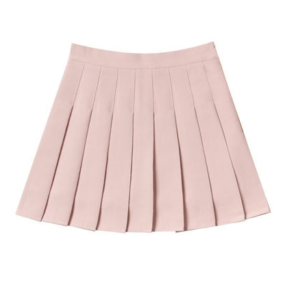Spring Summer Korean Skirt Shorts Women High Waist Mini Skirt School Short Pleated Kawaii Japanese Pink Skirt Female