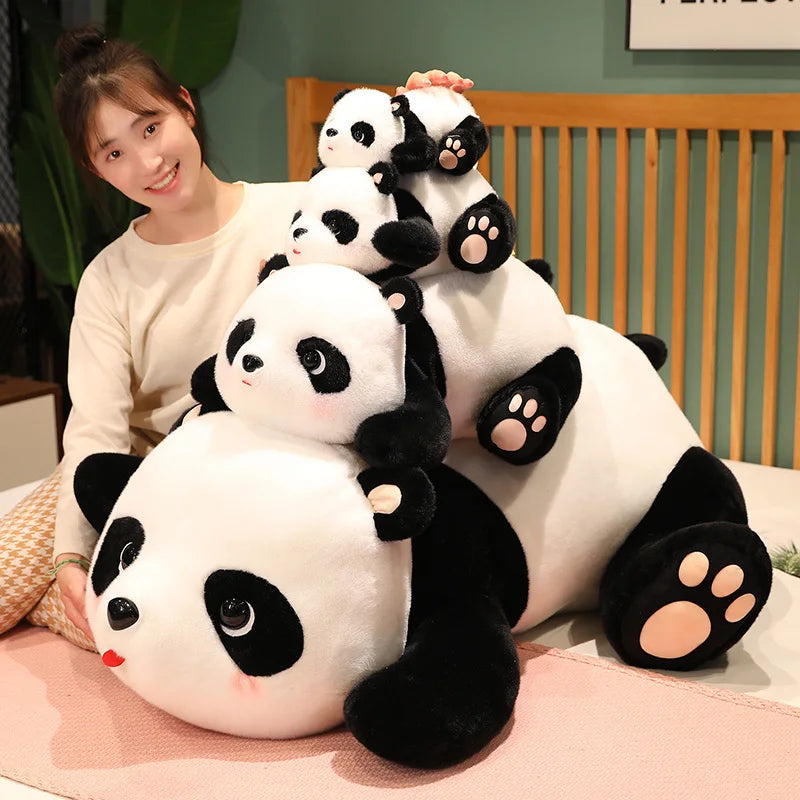 25/40/55cm Kawaii Animal Big Panda Plush Stuffed Toy Giant Panda Bear Pillow Cushion Cute Cartoon Doll Kids Girl Christmas Gift