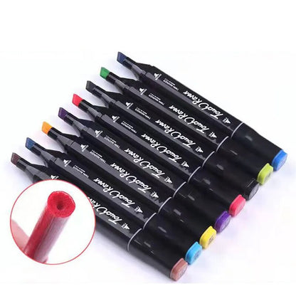 24-168 Colors Oily Art Marker Pen Set for Draw Double Headed Sketching Oily Tip Based Markers Graffiti Manga School Art Supplies