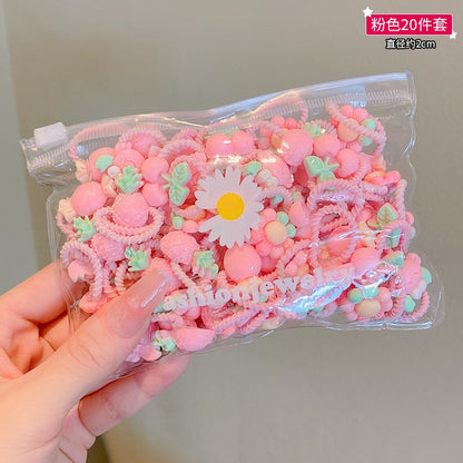 20/10Pcs Cute Rubber Bands for Children Will Not Harm Hair with Good Elasticity. Girl Baby Headbands and Curly Hair Accessories