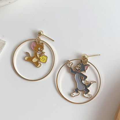 Funny Anime Original Earrings Fun Korean Fashion Designer Cartoon Hoop Aesthetic Summer Cute Kawaii Accessories Jewelry Women's